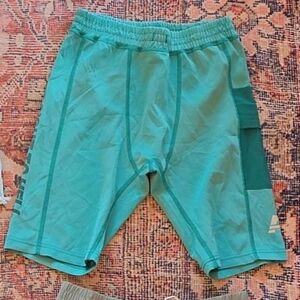 Aqua Athletic Shorts with Side Pocket